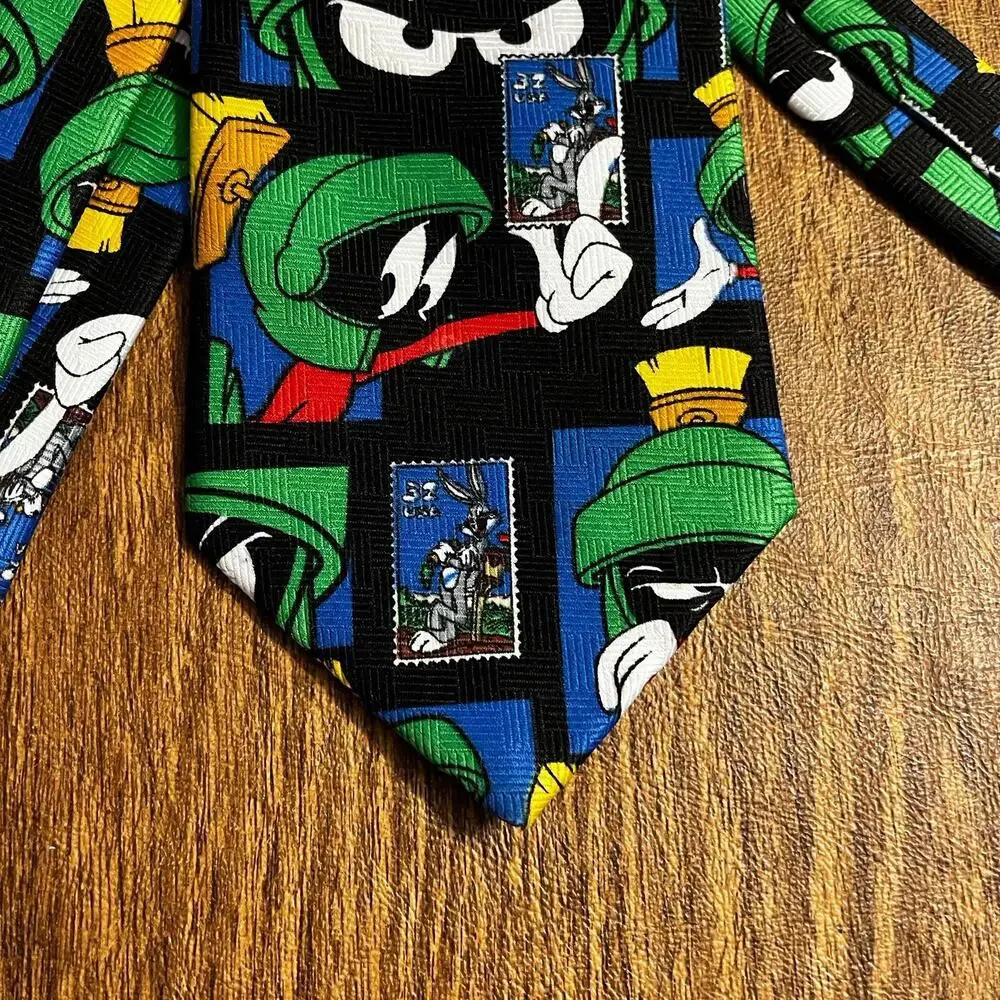 Vintage Looney Tunes‎ Lot of 2 Neck Ties 1997 USPS Stamp Collection 90's